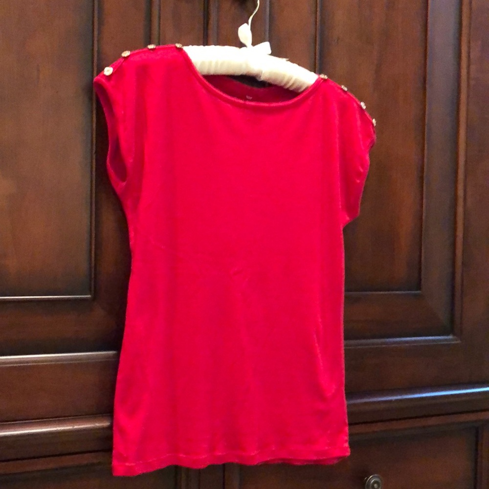 NWOT Talbots Nautical Button Detail Top Size P